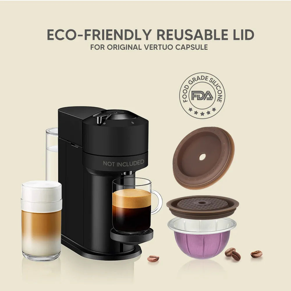 Reusable Lid for Vertuo Coffee Pods