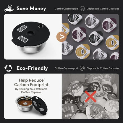 Stainless Steel reusable coffee capsule pod silicone cover for BOSCH Machine Tassimo Refillable Filter Maker Pod 60/180/200/220