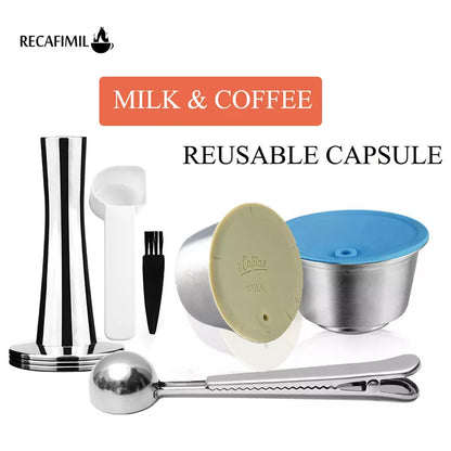 Reusable Stainless Steel Pod for Nescafe Dolce Gusto Coffee Machine Espresso Pod Tamper