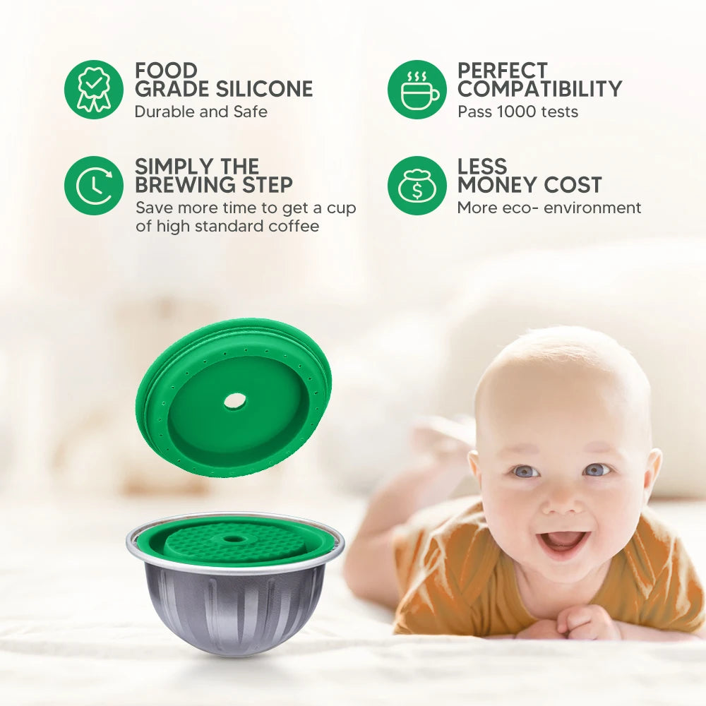 Reusable Lid for Vertuo Coffee Pods