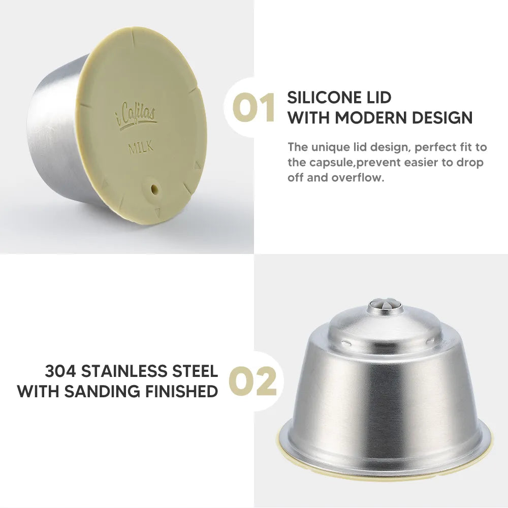 Reusable Stainless Steel Pod for Nescafe Dolce Gusto Coffee Machine Espresso Pod Tamper