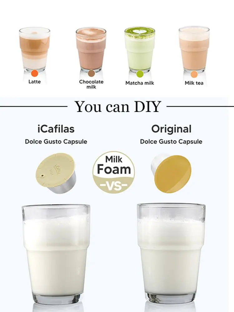 Reusable Stainless Steel Pod for Nescafe Dolce Gusto Coffee Machine Espresso Pod Tamper